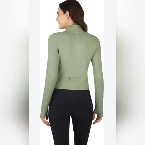 Yogalicious Lux- Lux Crosstrain Everyday Half Zip Jacket with Thumbholes - Picture 2 of 2